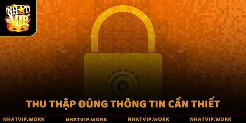 Thu thập đúng thông tin cần thiết